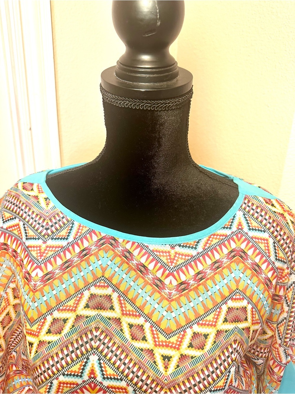 Vintage AGB Boho Festival Dress Size 6 Sheer Kimono Sleeve Tie Waist - Picture 6 of 11